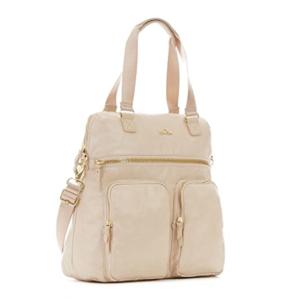Kipling Camryn Laptop Bag Tote in Sandy Teak
